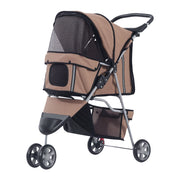 Carrello pieghevole per animali ¨C zephmum ¨C marrone 75x45x97 cm