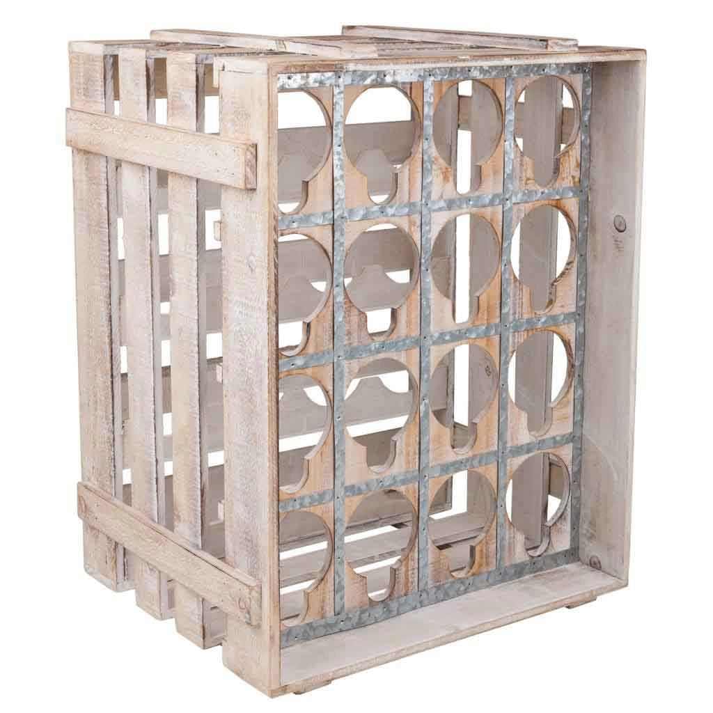 Cassetto portabottiglie in legno marrone 41x32x55h