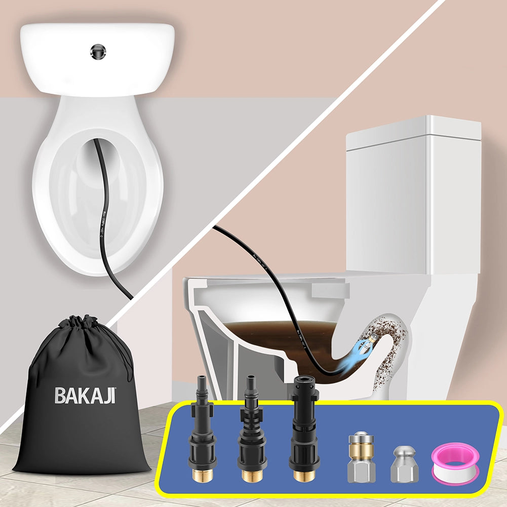 Sonda Stura e Spurga Tubi per Idropulitrice in PU e PE 30 Metri con Borsa Nero