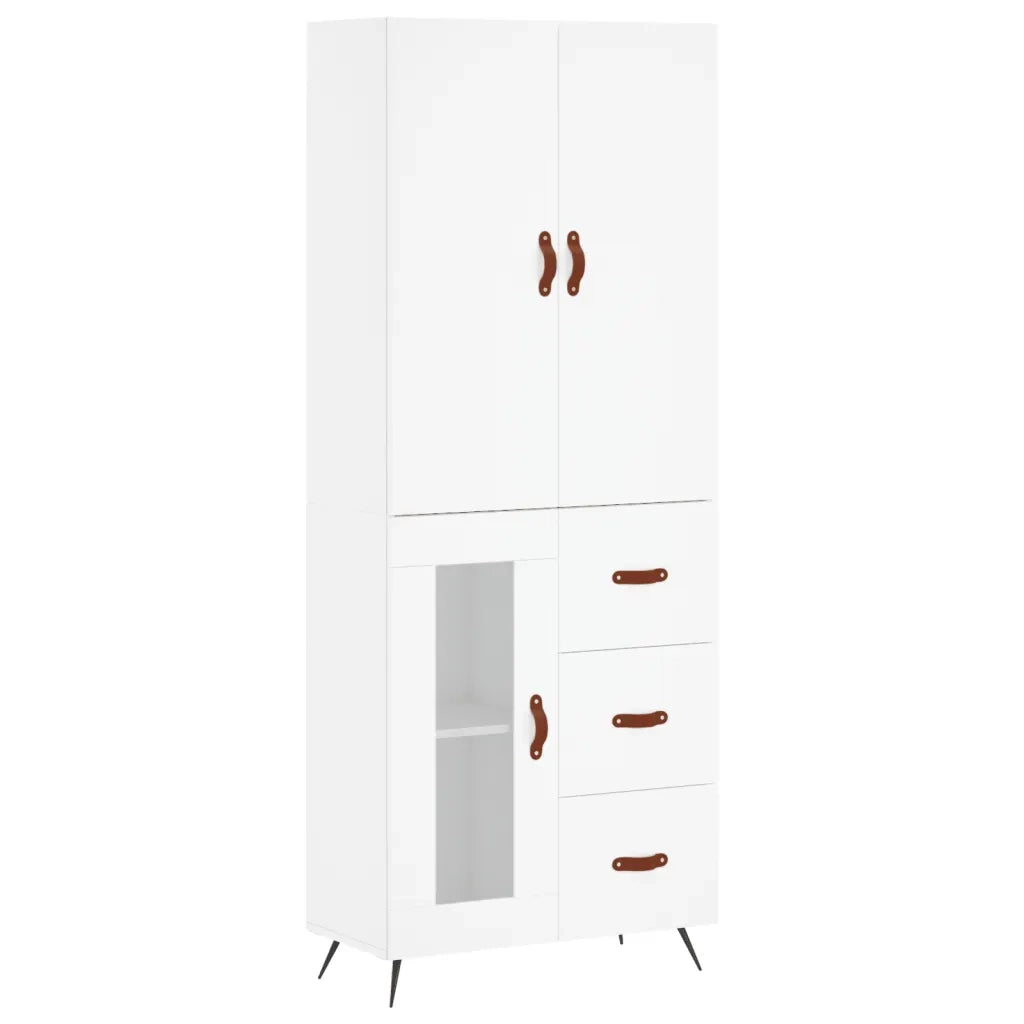 Credenza Bianca 69,5x34x180 cm in Legno Multistrato 3195931