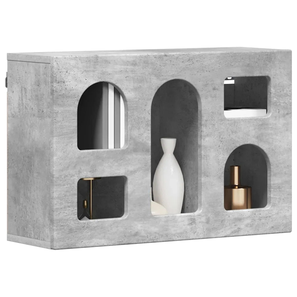 Armadio pensile con lo scaffale Grigio cemento 60 x 20 x 40 cm 891377