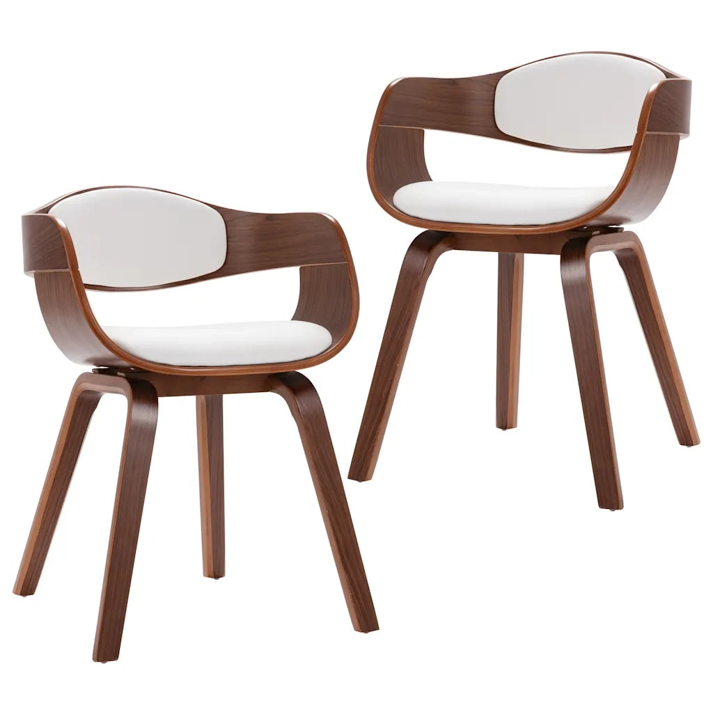 Sedie da Pranzo 2 pz in Legno Piegato e Similpelle cod mxl 21515