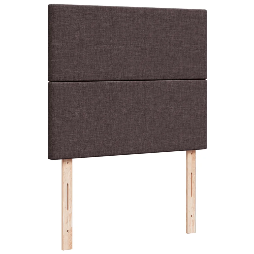 Giroletto a Molle con Materasso Marrone Scuro 120x190cm Tessuto