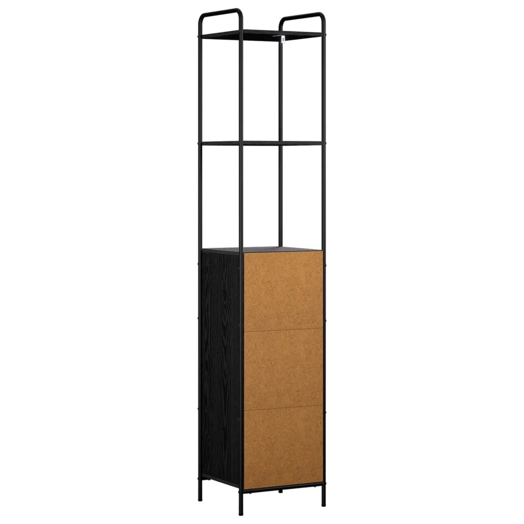 Mobile da Bagno Rovere Nero 40 x 36 x 200,5 cm 8014040