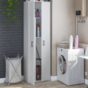 Strevi, Armadio Multiuso 2 Ante 2 Ripiani, 40x206h cm Bianco
