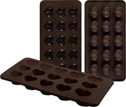 Forme di cioccolato in silicone a forma di cuoricini - BPA-free - set da 2