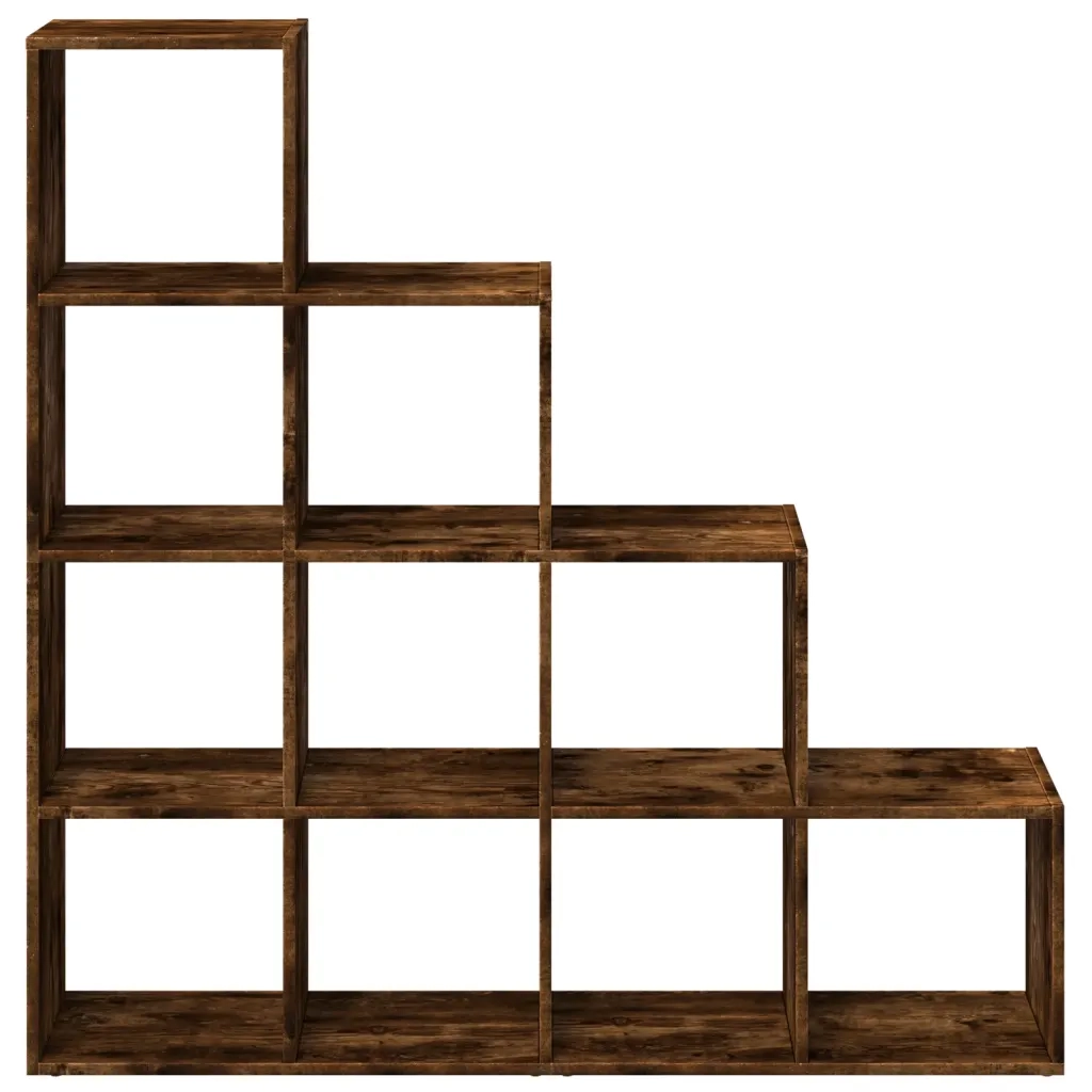 Libreria 4 Ripiani Rovere Fumo 131,5x29x131,5 cm in Truciolato 857971