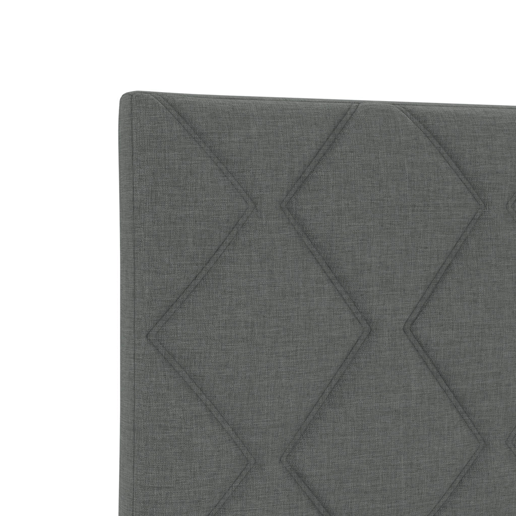 Testiera Design a Blocchi di Diamante Grigia Scura 80 cm in Tessuto