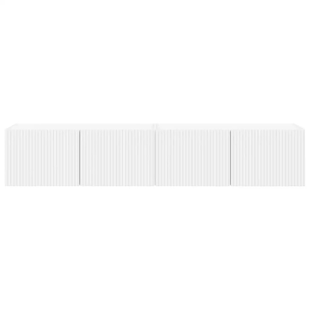 Mobile TV da parete 2 pz-Set di 2 Mobile TV a Muro-Credenza TV Bianco 60 x 31 x 29.5 cm 453350