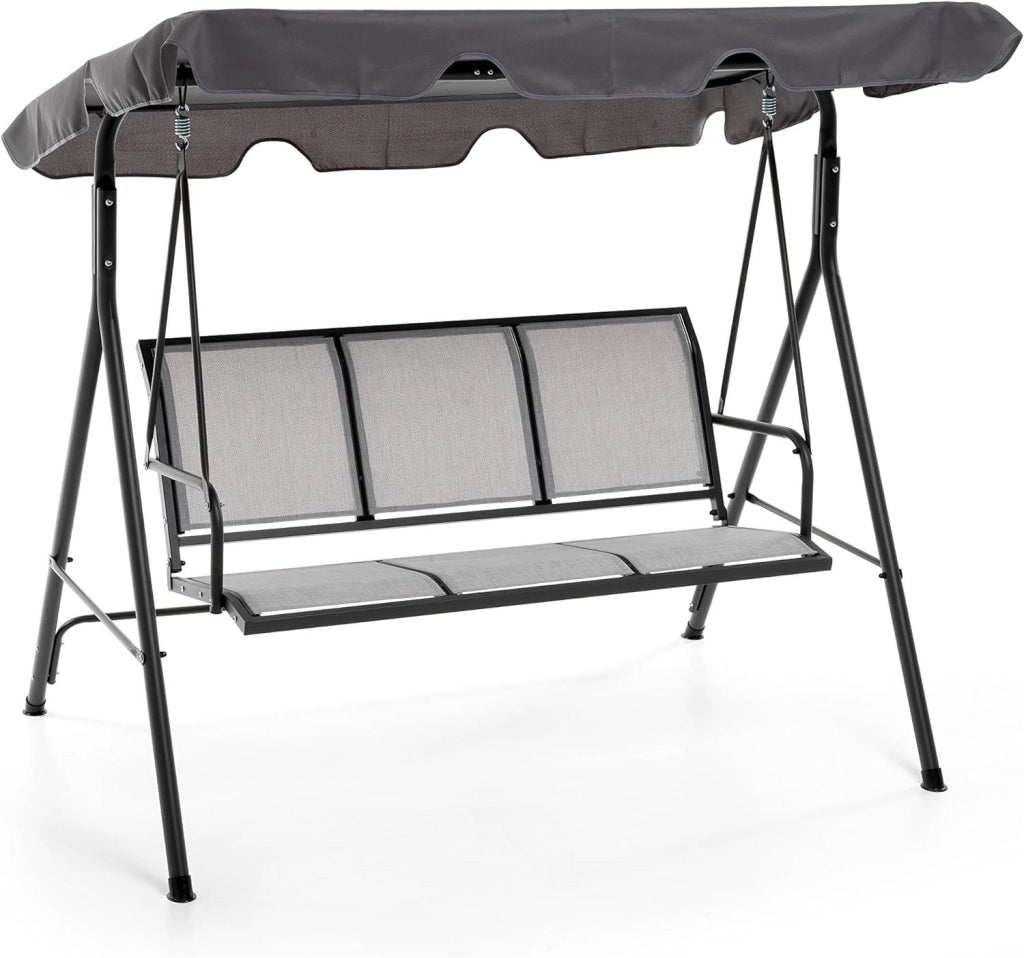 DONDOLO OCEAN 3 POSTI GRIGIO170 X 118 X 155 CM CON SEDUTA E SCHIENALE IN TEXTILENE