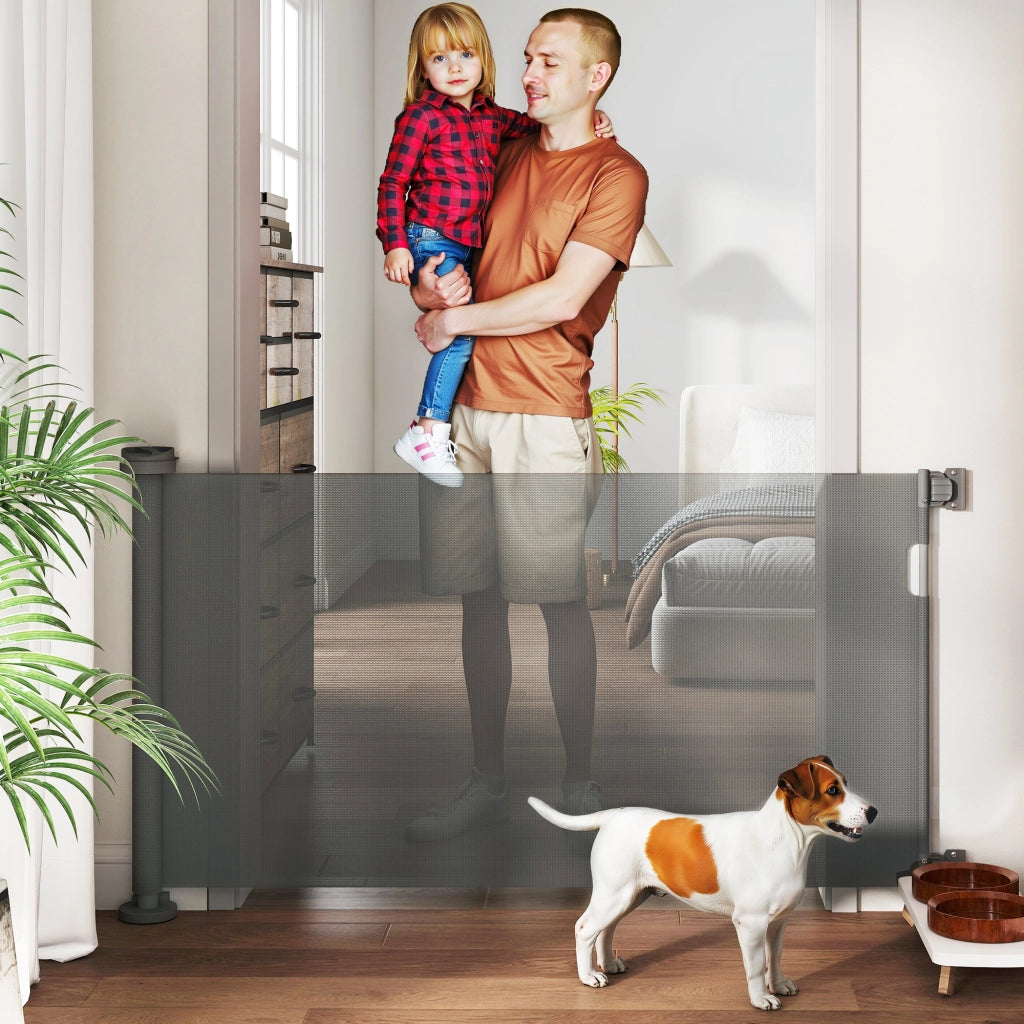 Cancelletto di Sicurezza Estensibile 0-136cm ¨C Xylo ¨C Grigio, 87cm Altezza