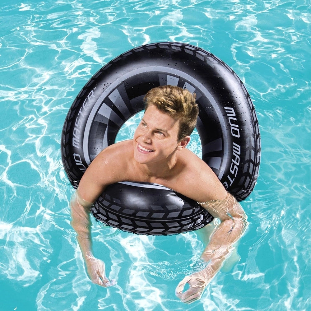 Trade Shop - Salvagente Ciambella Gonfiabile Forma Ruota/pneumatico Per Piscina Mare 91 Cm 36016 -
