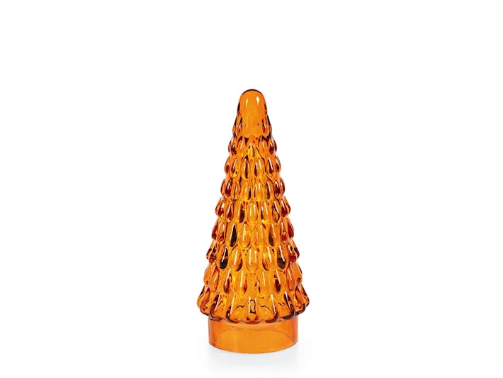 Albero natale arancione in vetro soffiato a mano