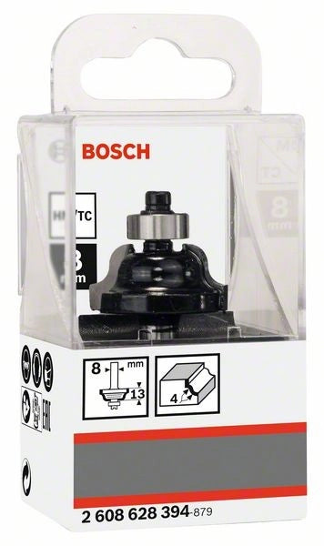 2608628394 - Bit di formatura bordi B, 8 mm, R1 4 mm, B 8 mm, L 12,4 mm, G 54 mm 8 mm, R1 4 mm, B 8 mm, L 12,4 mm, G 54