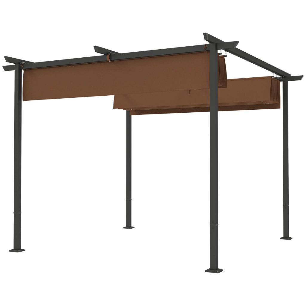 Pergola giardino esterno 3x3 m ¨C zephmum ¨C marrone