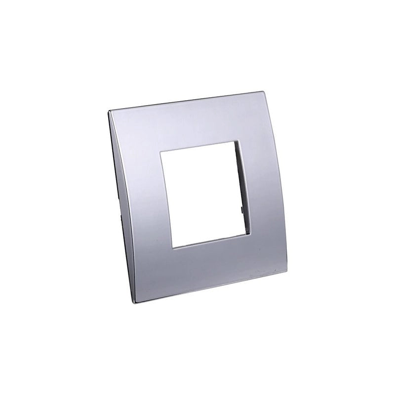 Placca Plastica Serie Venus 2P Colore Cromato Lucido Compatibile Con Vimar Arke