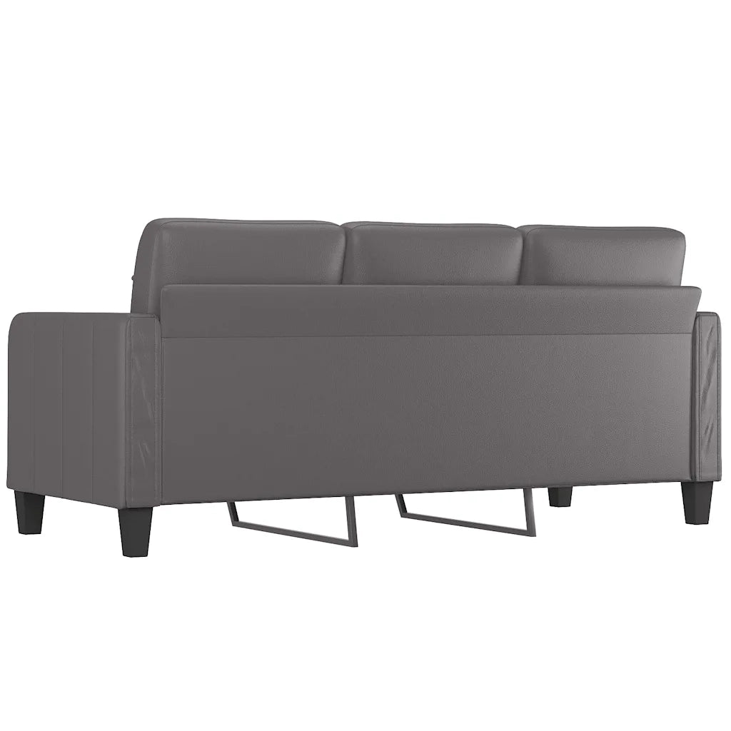 Divano a 3 Posti Grigio 180 cm in Similpelle 359124