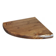 Mensola da Muro, Mensola Legno, Mensola Angolare, Mensola da Parete, Noce, 25x25x2,4 cm - Saturno