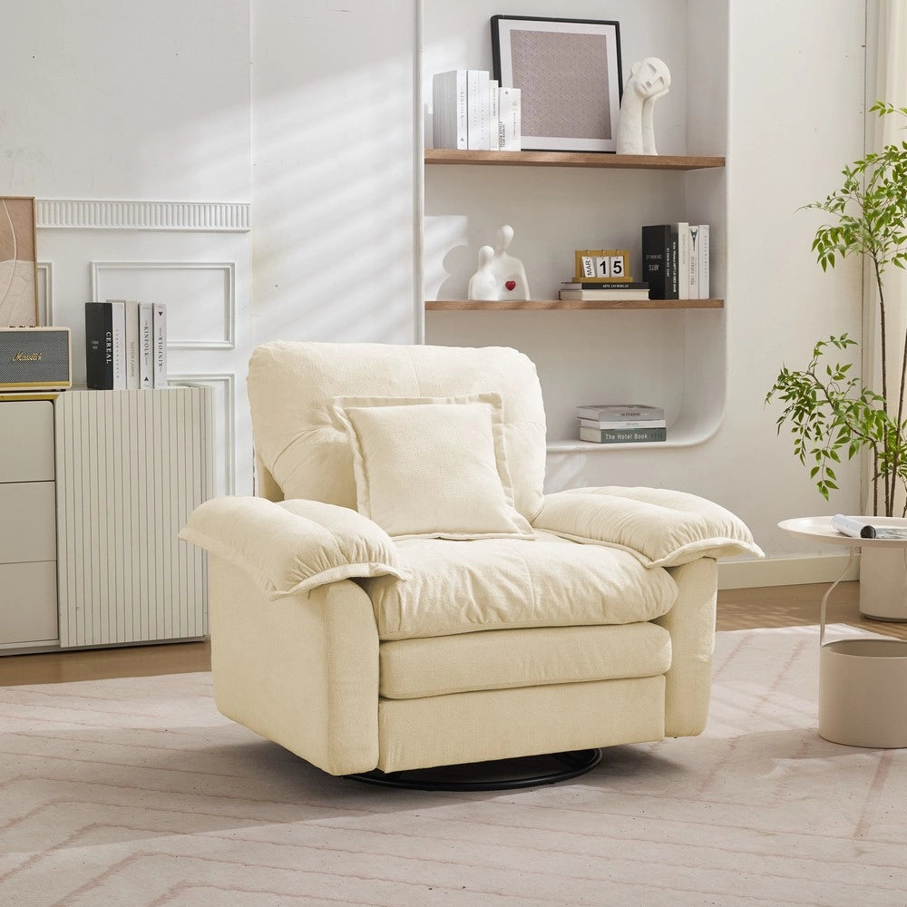 Set divani 2 posti e poltrona ¨C Minimal ¨C Tessuto chenille imbottito con cuscini