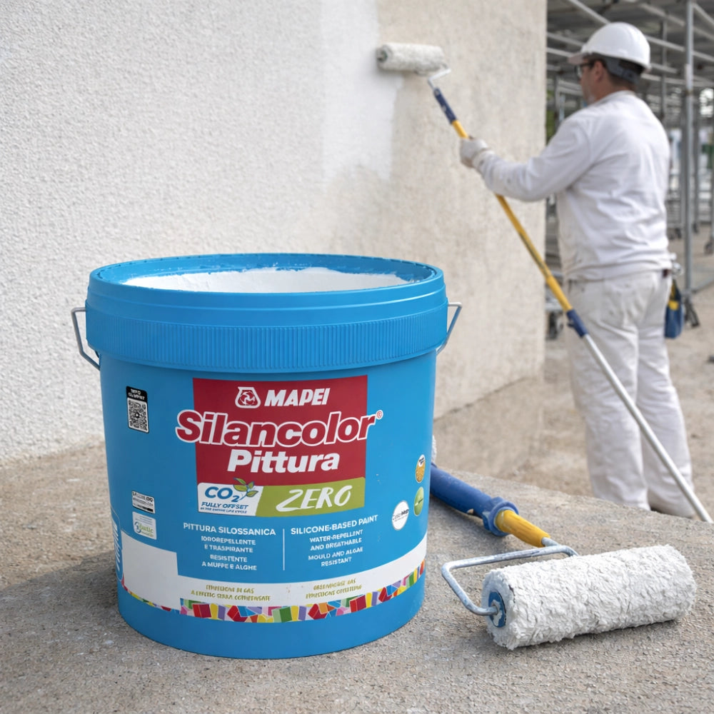 Mapei silancolor pittura zero esterni e interni idrorepellente traspirante 5 kg