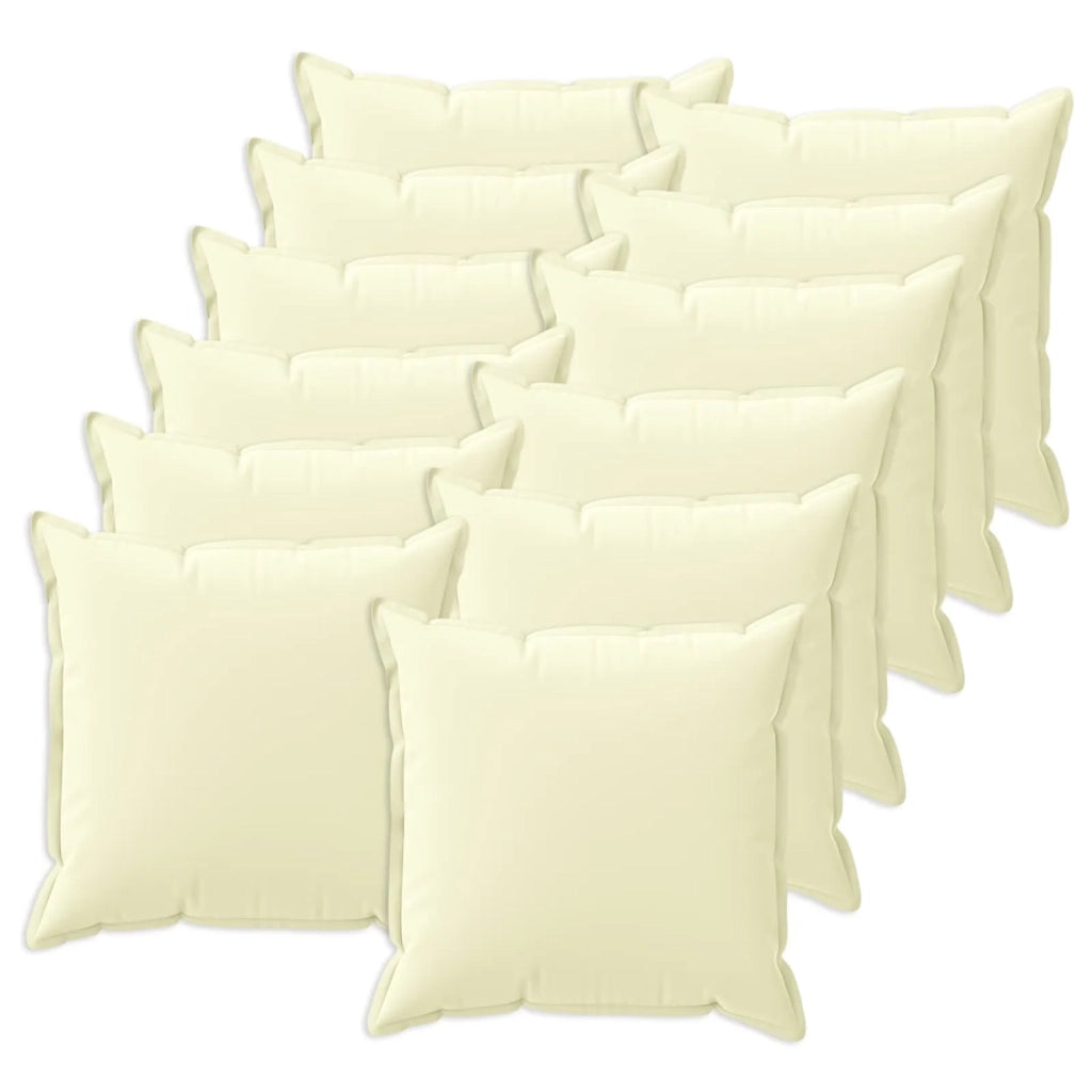 Federa 12 pcs HOUTEN Crema 50 x 50 cm Poliestere 919206