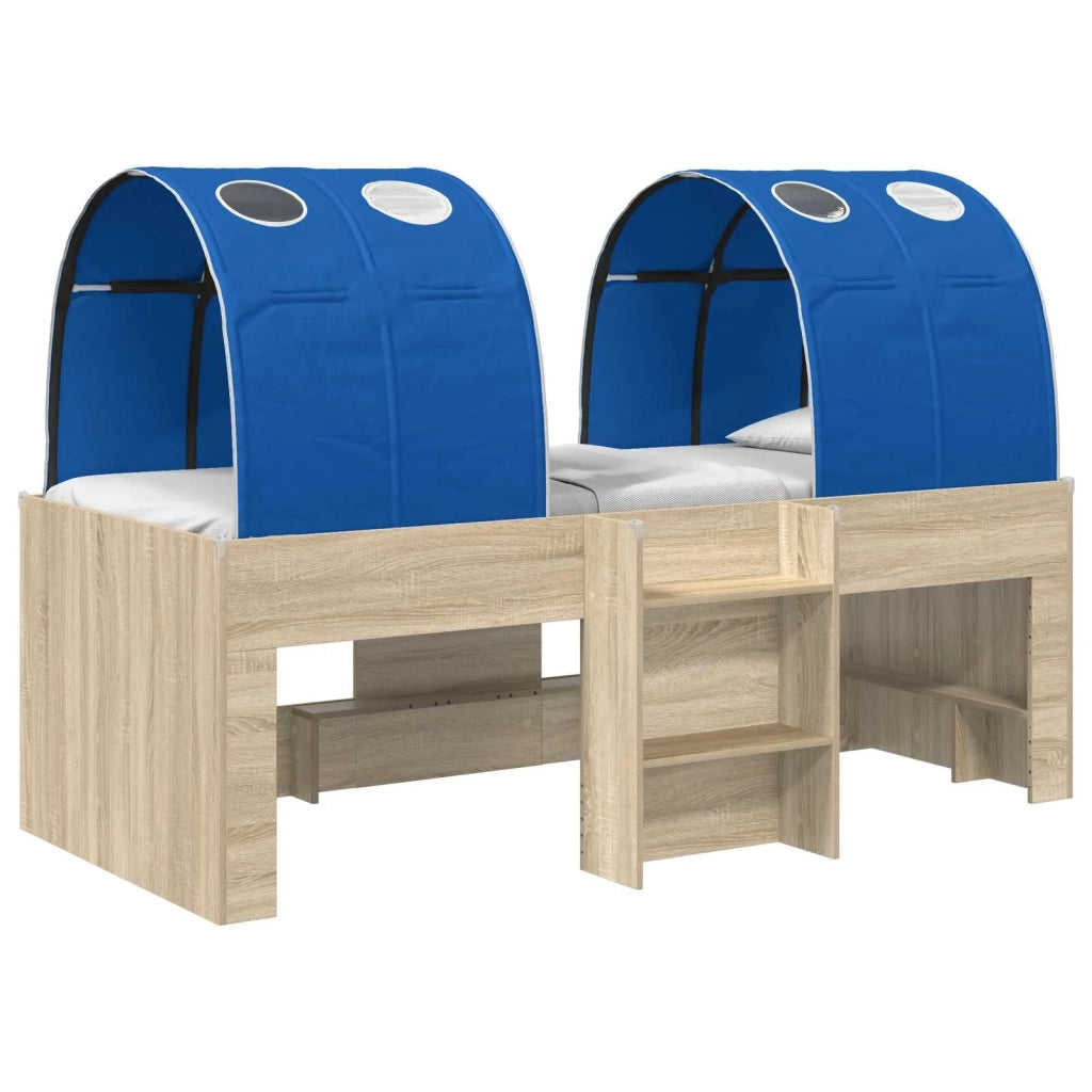 Letto con Tunnel 3 pz Sonoma e Blu Legno ingegnerizzato 3423577