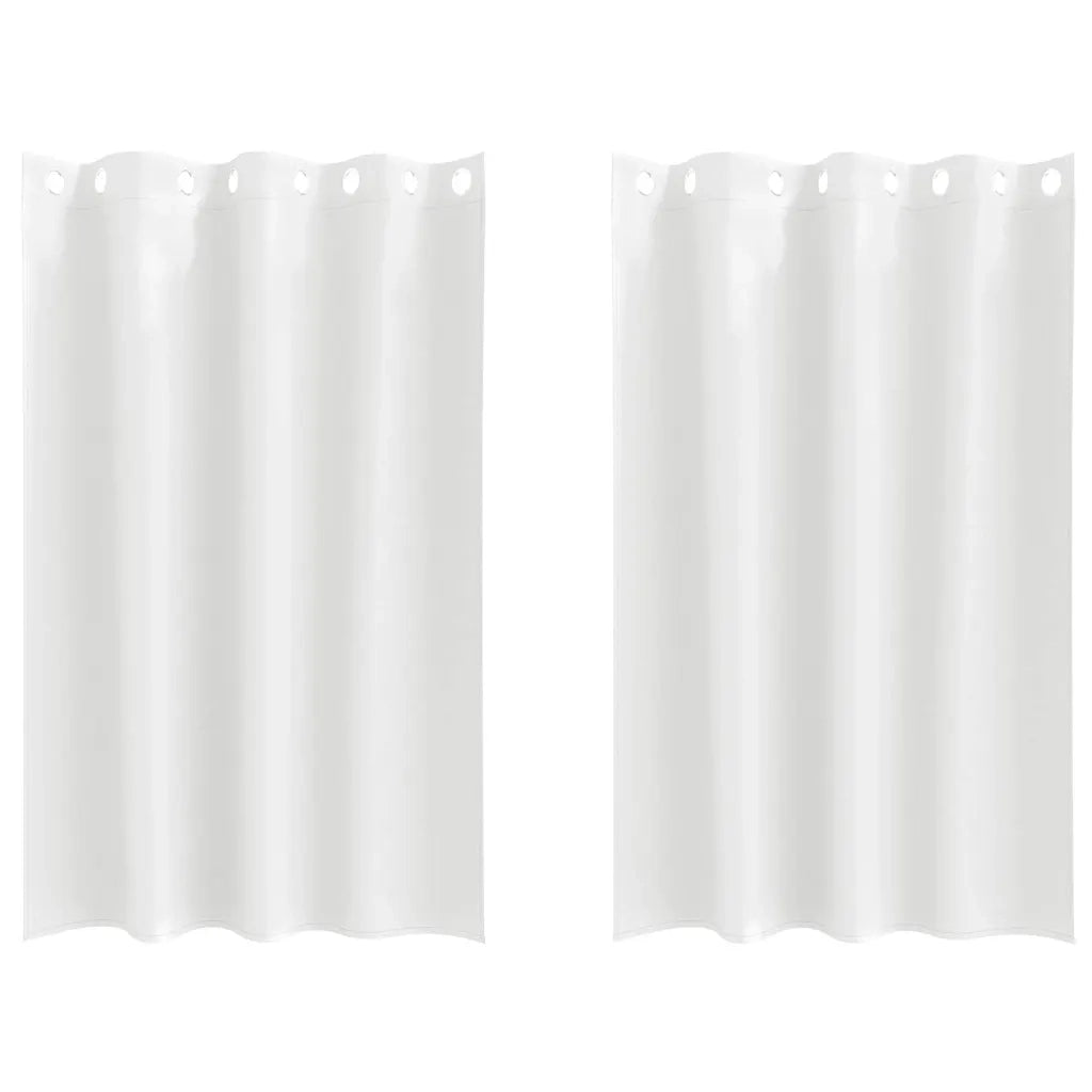 Tende Blackout con Anelli 2 pz Bianco Puro 175 x 140 cm 4107384