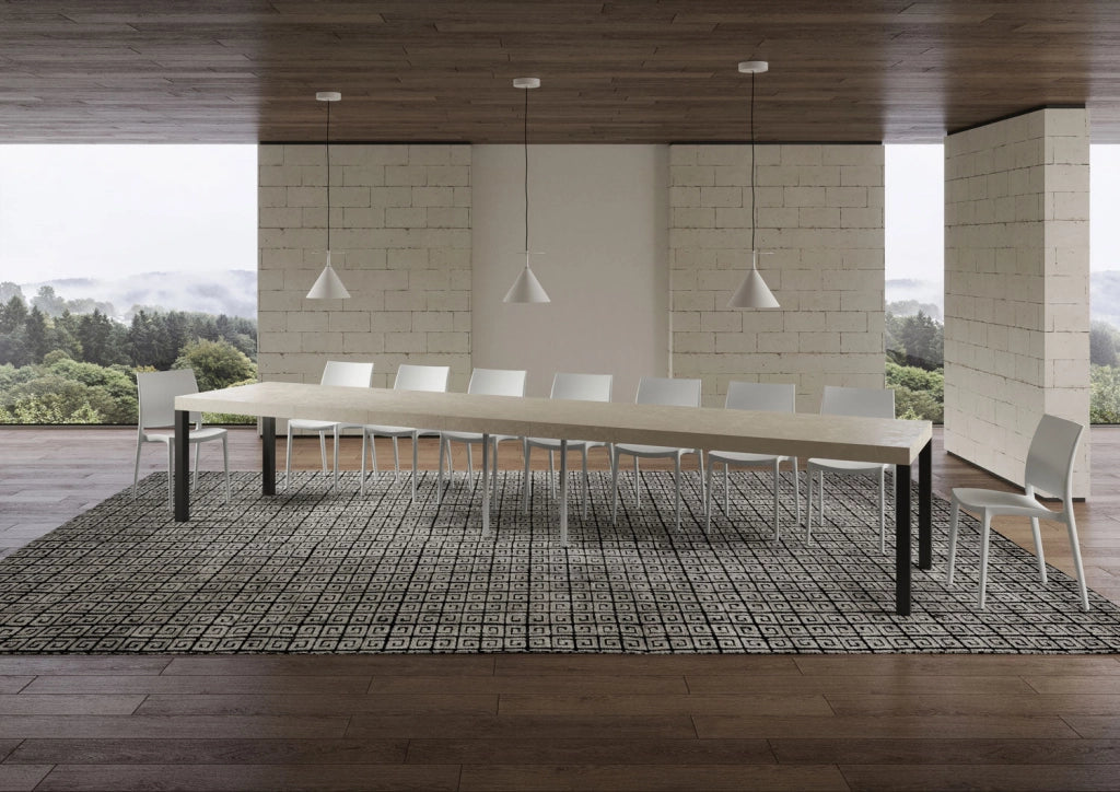Tavolo Allungabile 160-420x90x77 cm Everyday Premium Cashmere Gambe Antracite