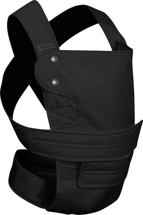Porta bebè in cotone biologico per neonati - Versione classica 2.0 - Nero XL