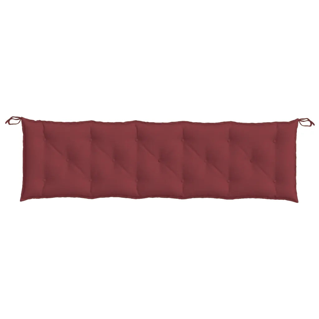 Cuscini Panca Giardino 2pz Rosso Vino MÃ©lange 180x50x7 cm