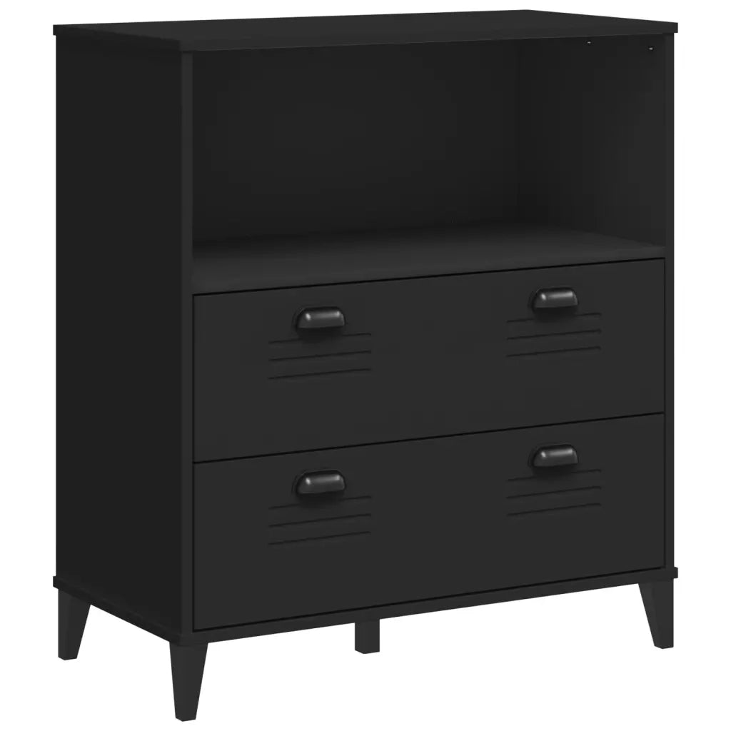 Libreria VIKEN Nera 80x40x80 cm in Legno Multistrato 374945
