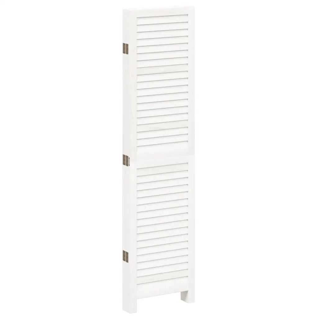Divisorio Ambienti | Divider per stanze | Paravento 5Pannelli Bianco Legno Massello di Paulownia
