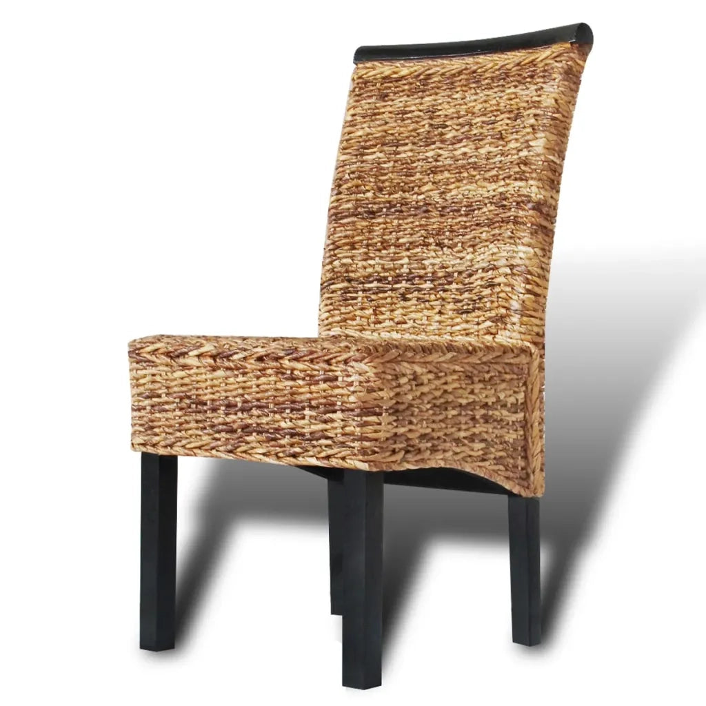 Sedie da Pranzo 6 pz in Abaca e Legno Massello di Mango 274199