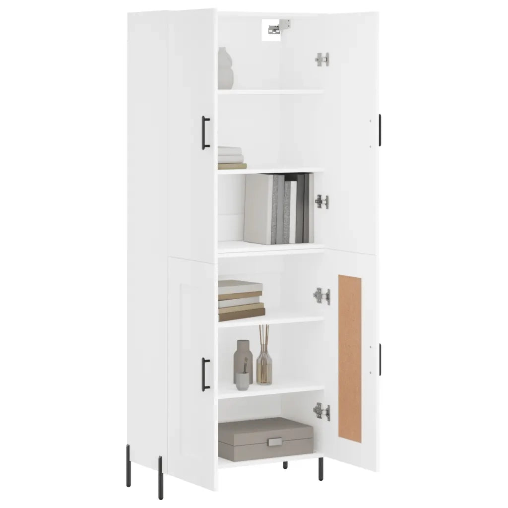 Credenza Bianca 69,5x34x180 cm in Legno Multistratocod mxl 125603