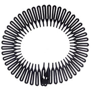 Trade Shop - 3 Cerchietto Frontino Raggiera Nero 10cm Ferma Capelli In Plastica Acconciatura -