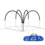 Set per agility dog, accessori per addestramento cani, set agility, 4 pezzi, 89 x 69 x 99 cm, bianco + nero