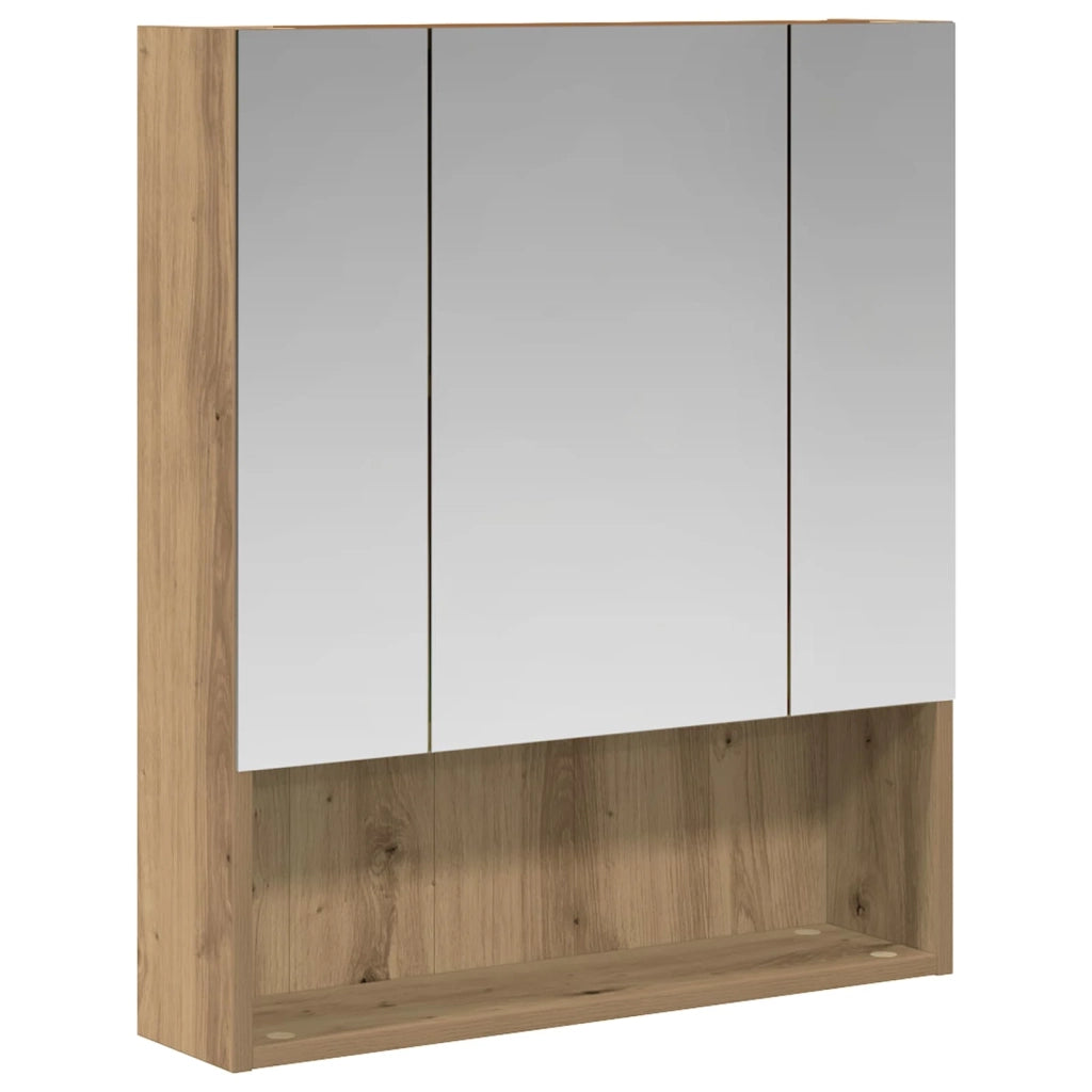 Mobiletto per specchio da bagno con porta Rovere Artigianale