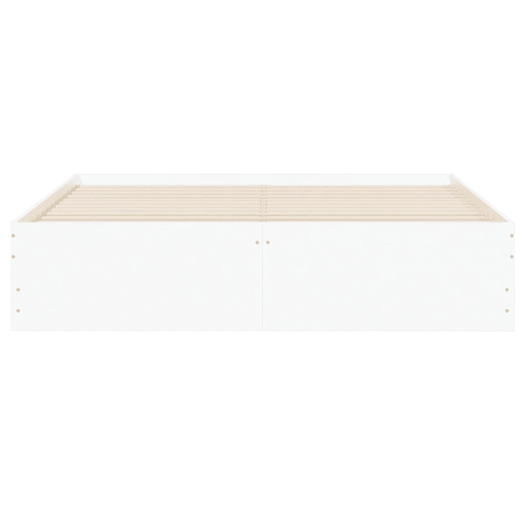 Giroletto con Cassetti-Struttura Letto con contenitore Bianco 150x200 cm in Legno Multistrato 511432