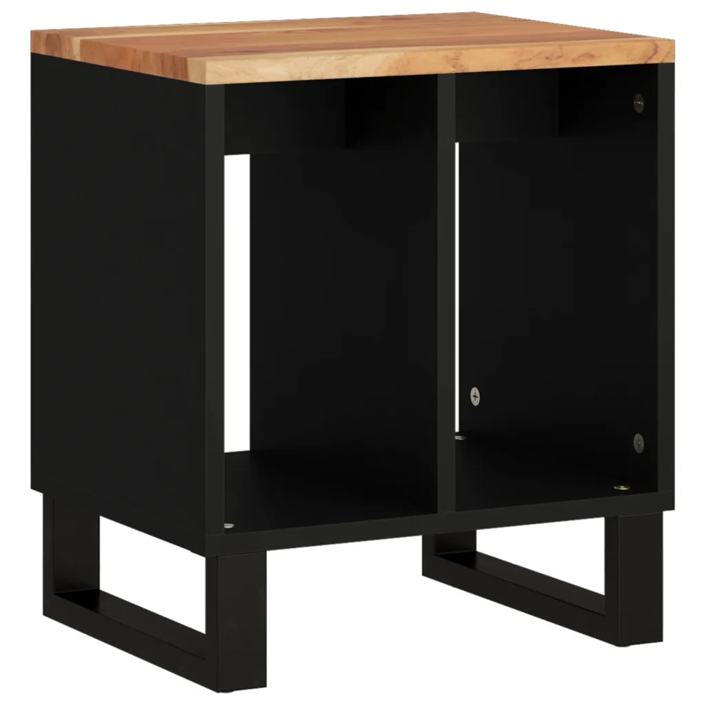Tavolino 40x31x46 cm Legno Massello Acacia e Legno Multistrato 350645