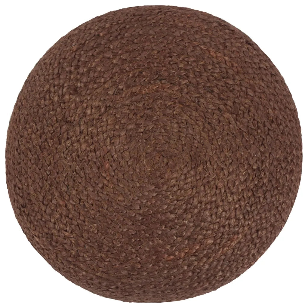 Pouf Lavorato a Mano 40x45 cm in Juta Marrone 248084