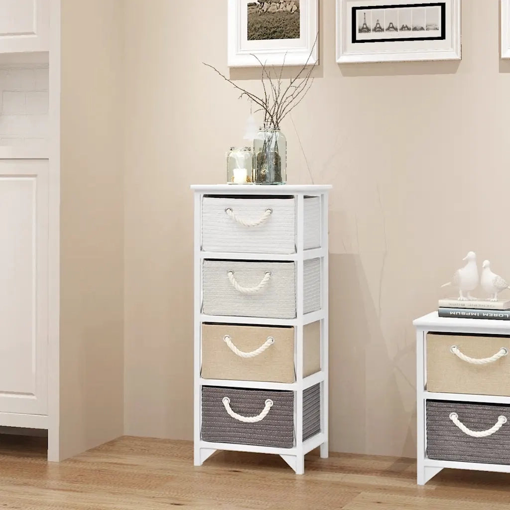 Armoire de rangement 4 tiroirs Bois
