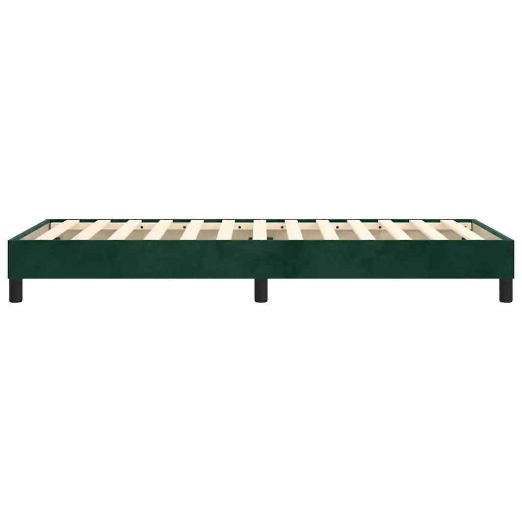 Struttura Letto a Rete a Molle Verde Scuro 90x200 cm in Velluto 3120751