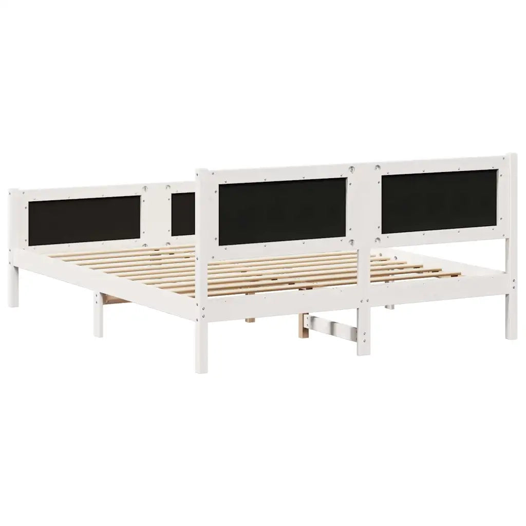 Struttura del Letto Bianco e grigio chiaro 150 x 200 cm 3394317