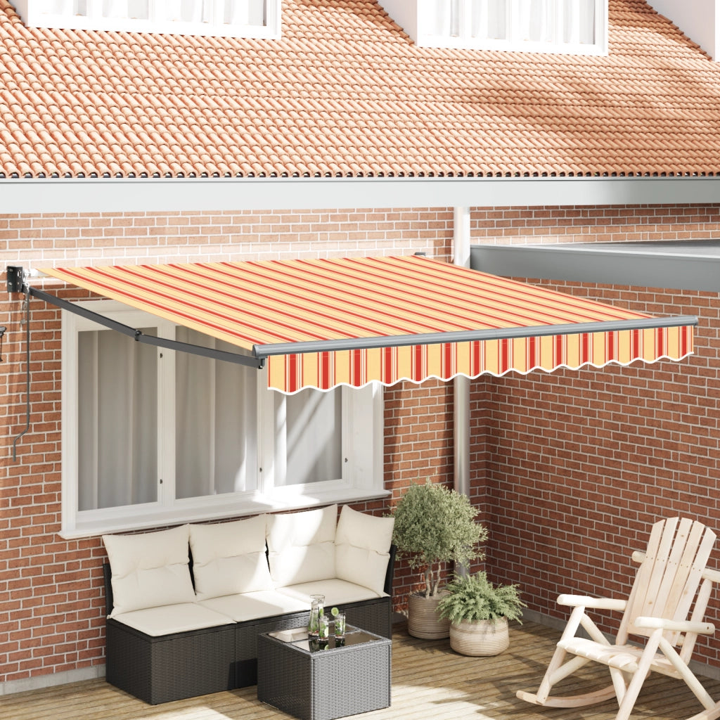 Tenda Retrattile Automatica Gialla e Arancione 300x250 cm