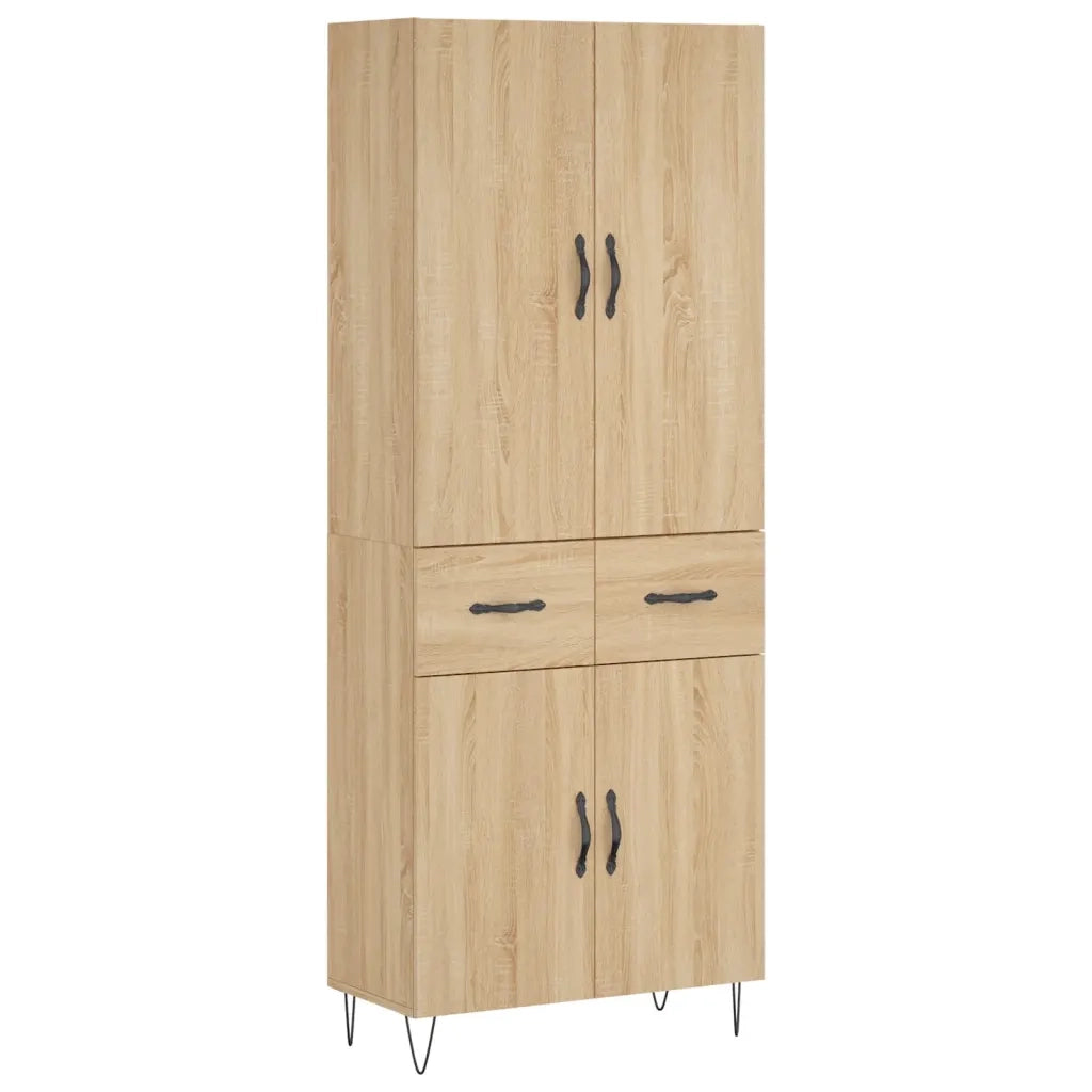 Credenza Rovere Sonoma 69,5x34x180 cm in Legno Multistrato 3198180