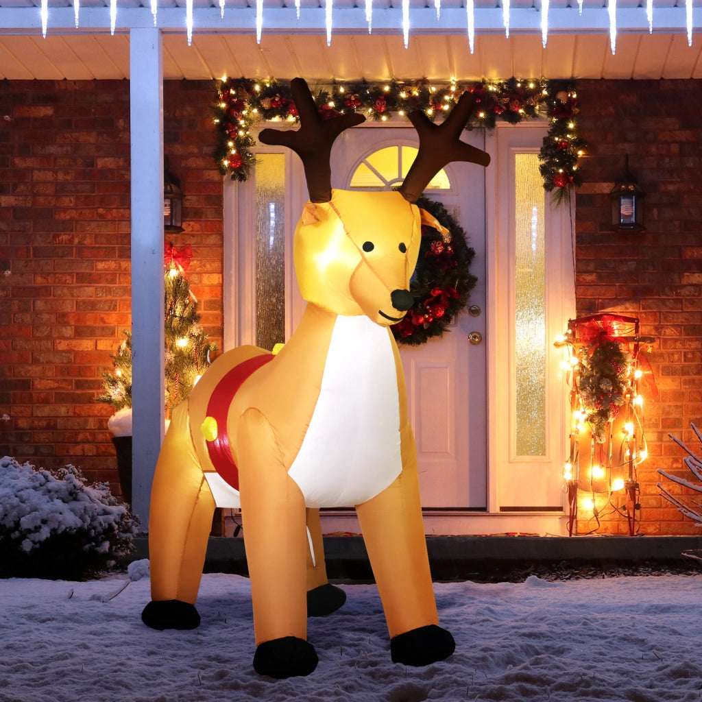 Albero di Natale Inflabile ¨C zephmum ¨C 180cm LED Marrone Poliester IP44