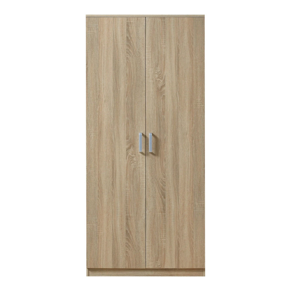 Armadio moderno per camera da letto mobile contenitore senza tempo 1 ripiano MDF 176 x 80 x 52 cm effetto rovere Sonoma 03_0006366