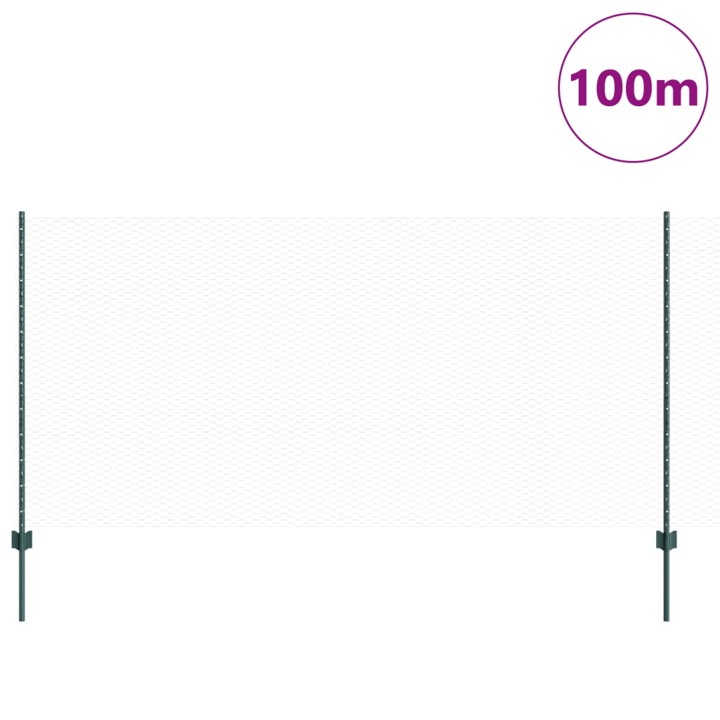 Posti per Recinzione  11 pz U-Channel Verde 120 cm Acciaio