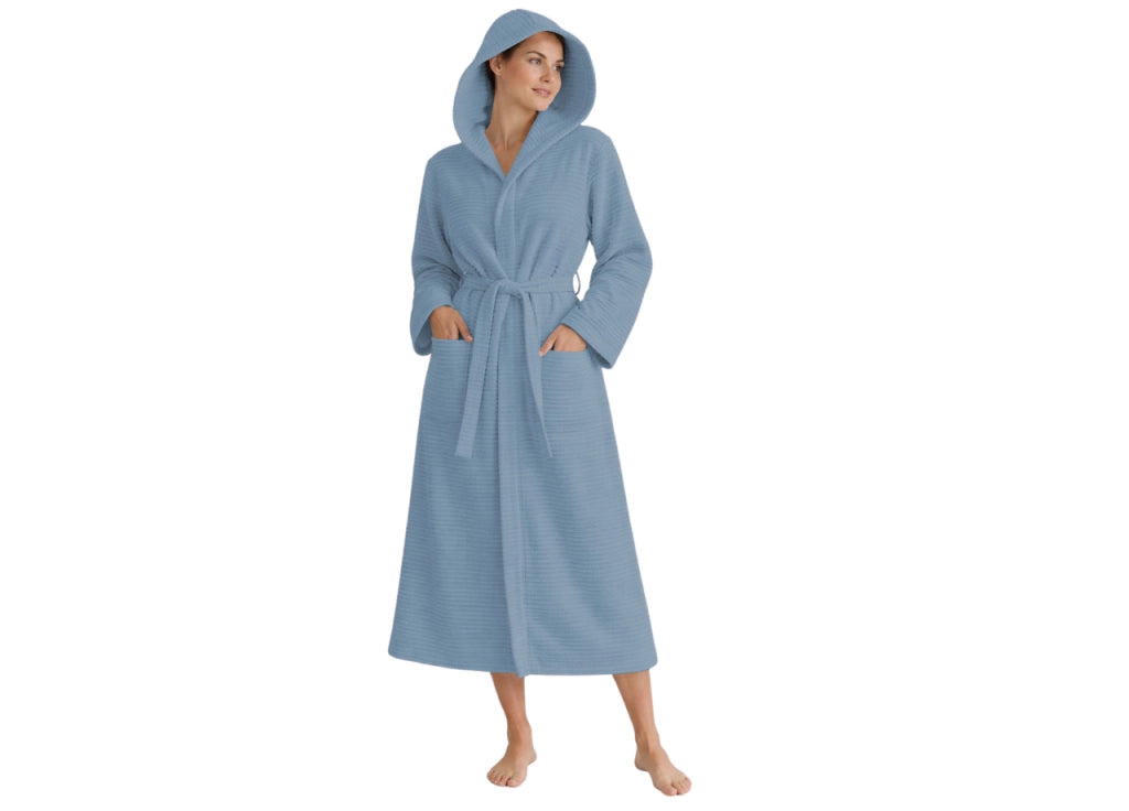 Accappatoio Con Cappuccio In Spugna Mod. Boutique Tinta Unita Carta Da Zucchero - XL-XXL - Carta Da Zucchero