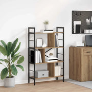 Libreria-Scaffale per Libri-Mobile di Stoccaggio Rovere artigianale 75 x 30 x 123,5 cm